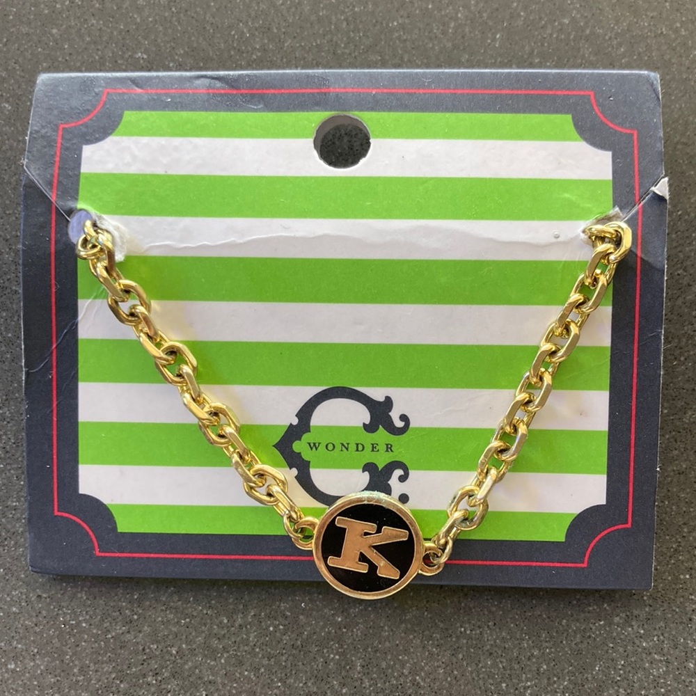 C. Wonder “K” Initial Bracelet